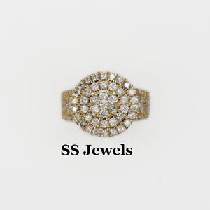 Bague d'Anniversaire Unisexe Personnalisée en Moissanite VVS1, Argent 925 Plaqué Rhodium, Motif Fleur en Grappe, Sertie à la Main, Tendance Hip Hop, Style Iced pour Fiançailles - Product Image 6