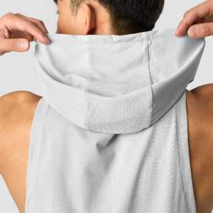 Débardeur d'entraînement sans manches pour hommes, sweat à capuche de gymnastique, sweats à capuche sur mesure avec logo personnalisé, vêtements de rue, sweats à capuche de gymnastique - Product Image 4