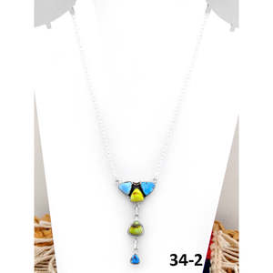 Collier en argent sterling multicouche Palomino fait main du sud-ouest avec détails Golden Hills, accessoire de mode - Product Image 1