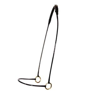 Contrôleur de licol pour spectacle équestre arabe en cuir avec anneaux dorés - Product Image 1