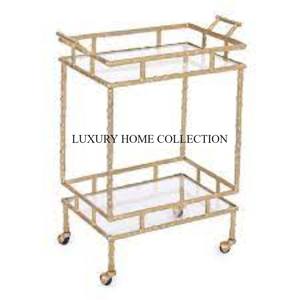 Carrito DE SERVICIO DE METAL decorativo de alta gama, perfecto para mejorar la elegancia de las ocasiones de comedor y servicio - Product Image 6