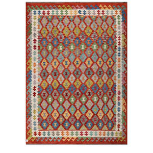 Alfombra Kilim de Maimana, Afganistán, 291 x 207 cm, Juego de Alfombras - Product Image 1