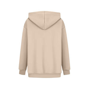 Sudaderas con capucha de mujer de gran tamaño de lana de manga larga Casual básico pulóver sudaderas con serigrafía - Product Image 4