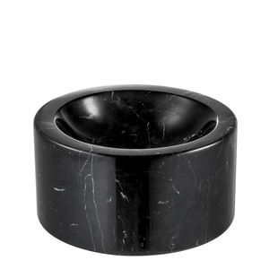 Cuenco de Mármol Natural Negro Azabache para Mascotas, Piedra Hecha a Mano, Revestimiento de Pared Moderno para Villa, Hotel, Comedor, Cocina, Sala de Estar, Resistente al Fuego - Product Image 5