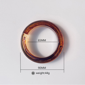 UJBOX Nuevo Brazalete Grueso de Acrílico Irregular Estilo Bohemio para Mujer, Joyería Geométrica Redonda de Resina, Brazalete Grueso al por Mayor - Product Image 2