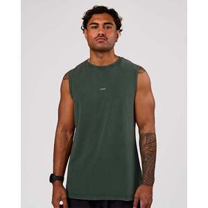 Débardeur de musculation pour homme - Vêtement de sport respirant à capuche XL Vert nuit délavé - Product Image 1