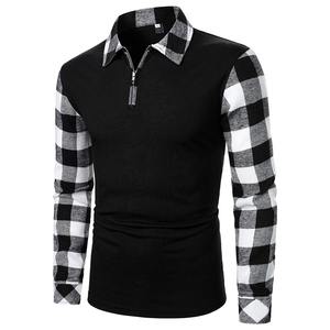 Men Polo <b>Shirt</b> Men Long Sleeve Top <b>Plaid</b> Matching Polo <b>Shirt</b> New Business Wear Clothing Casual Fashion Men <b>Shirts</b> Breathable - Product Image 1