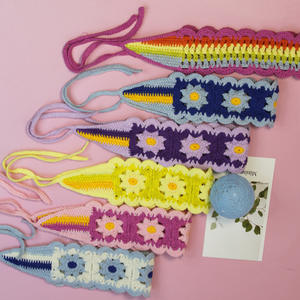 Fasce <span class=keywords><strong>per</strong></span> Capelli Boho da Donna, Fasce Lavorate a Maglia Floreali <span class=keywords><strong>per</strong></span> Ragazze - Product Image 1