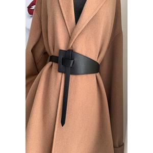 Moda di alta qualità Design da donna con fibbia a nodo regolabile cintura in vita abito giacca maglione - Product Image 2