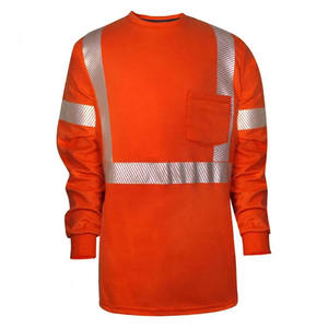 Polos durables sur mesure avec bande réfléchissante orange haute visibilité Vêtements de sécurité extérieurs imperméables pour professionnels - Product Image 1