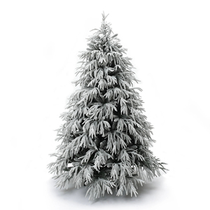 Árbol de Navidad de Lujo Preiluminado con Luces LED de 6.5 Pies, Ramas Nevadas Blancas, Árbol de Navidad con Copos de <span class=keywords><strong>Nieve</strong></span> de PE y PVC para Decoración Navideña - Product Image 2