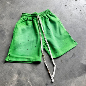 Shorts de sport homme en polyester/coton respirants à séchage rapide, couleur unie, avec cordon de serrage, style streetwear, pour l'été, le basketball et le cyclisme, grande taille - Product Image 2