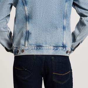 Veste en jean extensible pour homme Vêtements d'extérieur flexibles en jean décontractés, légers et respirants avec fermeture à bouton classique - Product Image 6