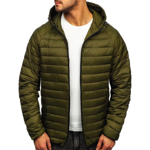 Veste bouffante à manches longues personnalisée de haute qualité pour hommes vestes coupe-vent d'hiver vêtements d'extérieur matelassés à la mode décontractée - Product Image 1