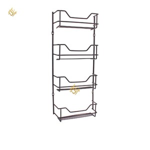 Porte-épices mural et étagère de cuisine Trendy New Arrival Grande taille Couleur noire Fer fait main Supports d'organisation d'épices - Product Image 1