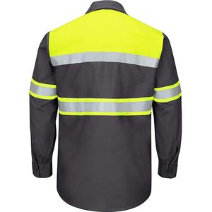 Chemise de travail à manches longues avec bande réfléchissante de sécurité, chemise de travail personnalisée pour hommes, vente en gros de haute qualité et à bas prix - Product Image 4