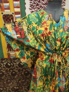 Caftán de algodón con flores indias, vestido largo cómodo para mamás de talla grande, ropa de dormir para playa, caftán de maternidad - Product Image 4