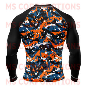 Vêtements de fitness pour hommes de haute qualité, rashguard à fort impact, dernier design, 100% polyester 220g, couleurs et tailles personnalisées, logo personnalisé, OEM - Product Image 2