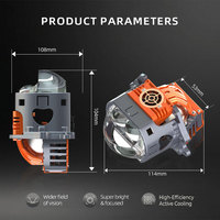 New <strong>Bi</strong> <strong>LED</strong> <strong>Projector</strong> Lens 3 Inch High Power Super Bright 6000K Dual Laser Universal Automotive <strong>Headlight</strong> 18000Lm 12V