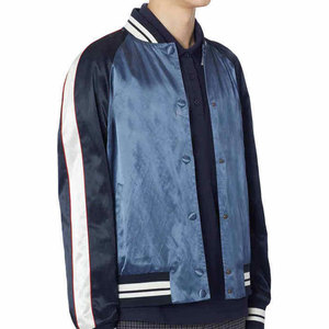 Wholesale Price Custom Men's Satin Lettermen <b>Jacket</b> Pakistan Manufacture with Embroidery and Stand Collar <b>Jacket</b> For Man - Product Image 6