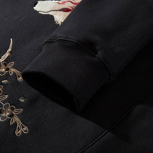 เสื้อฮู้ดแบบสวมหัวของผู้ชายผ้าฝ้าย100% คุณภาพสูงมาใหม่อุปกรณ์เสริมสำหรับฤดูหนาวพร้อมเทคนิคการปักและย้อมธรรมดา - Product Image 6