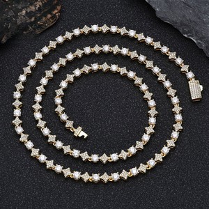 Collier pour homme en argent S925, style hip-hop, bijoux fins, qualité supérieure, bijoux en moissanite, chaîne tennis sertie de diamants VVS - Product Image 2