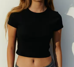 Hauts de gymnastique courts respirants prêts pour l'été pour femmes débardeurs actifs de courte durée pour dames vêtements décontractés en gros personnalisables OEM - Product Image 2