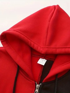 Sweat à capuche zippé personnalisé unisexe en molleton de coton épais, grande taille, respirant, écologique, doublé, vierge - Product Image 4