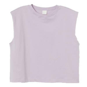 เสื้อยืดออกกำลังกายแขนกุดสำหรับผู้หญิง,เสื้อยืดแบบถักคุณภาพดีสวมใส่สบายสีพื้นบริการ OEM - Product Image 2