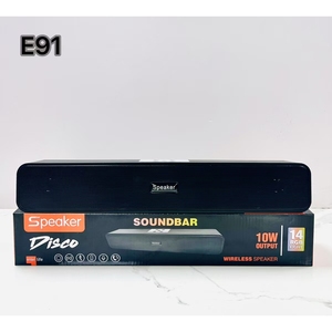 Barre de son sans fil Aosenwell E91 5W, enceinte portable longue et fine avec micro intégré, BT5.3, intérieur/extérieur - Product Image 1