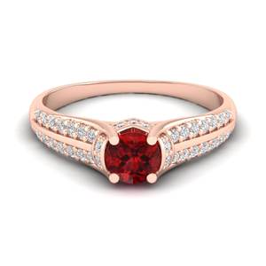 REYES GRA - Joyería Fina de Plata de Ley 925 con Certificado, Moissanita VVS, para Mujer, Corte Brillante Redondo, 0.5 Ct, Piedra Preciosa de Granate - Product Image 5