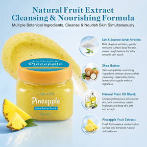 Exfoliante Corporal de Extracto de Piña Personalizado Directo de Fábrica, Exfoliante Corporal Blanqueador e Iluminador para Piel Muerta - Product Image 4