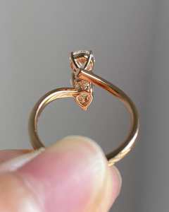 2 Stone Toi Et Moi Design 925 Silver Moissanite Engagement <b>Wedding</b> <b>Ring</b> Pear Cut Brilliant Cut Swirl Bypass <b>Set</b> Daily Wear <b>Women</b> - Product Image 4