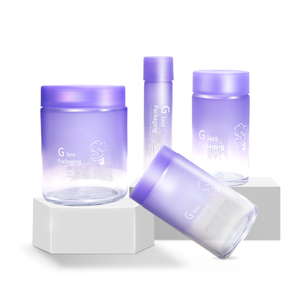 Frascos de Vidro Premium Semi-Transparentes com Gradiente de Cores, à Prova de Cheiro, à Prova de Crianças, Acabamento Fosco, Vazios, Herméticos para Loções e Pó - Product Image 1