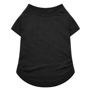 เสื้อยืดสุนัขสีดำ ผ้าฝ้ายสีพื้น ระบายอากาศได้ดี สวมใส่สบาย เหมาะสำหรับสัตว์เลี้ยงขนาดเล็กถึงขนาดกลาง - Product Image 4