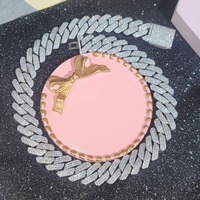 <strong>Best</strong> <strong>Selling</strong> Thick 925 Silver Zircon Link Cuban Chain Necklace for <strong>Hip</strong> <strong>Hop</strong> <strong>Artists</strong> Trendsetters Gift Available for Export Price