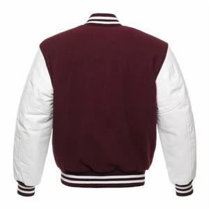 Veste de baseball américaine pour hommes, veste d'équipe scolaire, veste universitaire, laine noire et manches en cuir véritable noir, couleurs personnalisées - Product Image 3