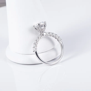 ที่ขายดีที่สุด 925 เงินสเตอร์ลิง Moissanite เพชร Solitaire หมั้นหรือแหวนแต่งงาน Vvs ความชัดเจน - Product Image 2