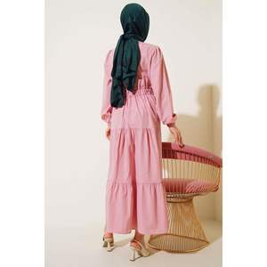 Front Embroidered <b>Elastic</b> Waist Dress Powder - Product Image 1