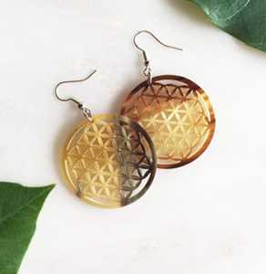 Horn <b>Earrings</b> Eco-Friendly Handmade Natural Horn Jewelry Fashionable Modern Design High Quality Daily Use <b>Earrings</b> on Sale - Product Image 2