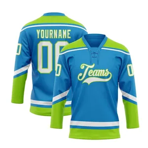 High Quality Custom Sublimation <b>Ice</b> Hockey Jerseys Customized Color Adults Unisex 100% Polyester Quick Dry Breathable OEM Wear - Product Image 4