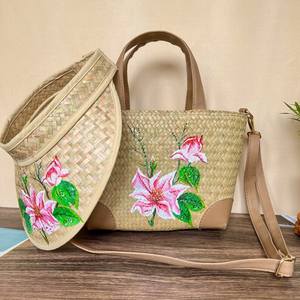 Meilleur prix nouveau produit 2025 sac à main jonc de mer OEM personnaliser nouveau Design jonc de mer sac à main mode pour les femmes de HNH Craft - Product Image 4