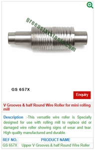 Rainures en V et rouleau métallique demi-rond pour mini laminoir GS 657X outils de bijoux pour outils de bijoux - Product Image 2