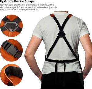 Tablier de soudage unisexe en cuir respirant à séchage rapide de haute qualité conception personnalisée vêtements de sécurité confortables ignifuges et étanches - Product Image 3