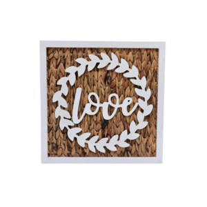 กรอบไม้แขวนผนังสไตล์บ้านไร่ผักตบชวาตกตกแต่งบ้านจากเวียดนาม - Product Image 5