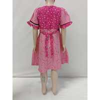 Vestido de chica de moda de verano Material de gasa ligero cómodo manga corta diaria