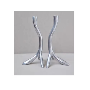 Silver Color Top Trending Design <b>Candle</b> Holder for Home Decoration <b>Set</b> of Two Designer <b>Candle</b> Stand Decorative - Product Image 5