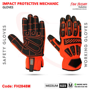 Guantes industriales antiimpacto de seguridad en cuero sintético (Amara) Guantes mecánicos de impacto TPR con máxima protección para hombres - Product Image 4