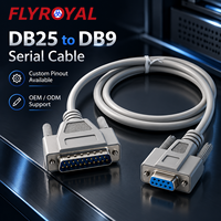 Câble adaptateur série D-Sub RS232 DB25 mâle vers DB9 femelle, 25 broches vers 9 broches, connecteur moulé gris, configuration de broches personnalisée, OEM, pour imprimante