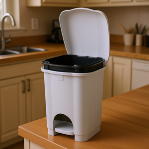 Poubelle de cuisine à pédale Carolina Grey, capacité 6L, modèle 810153610D - Product Image 3